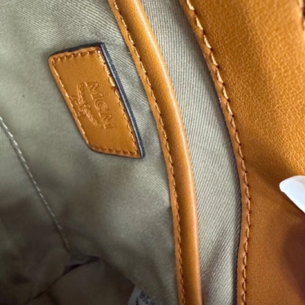 SALE rare mcm aren gold chain crossbody purse - Picture 8 of 9